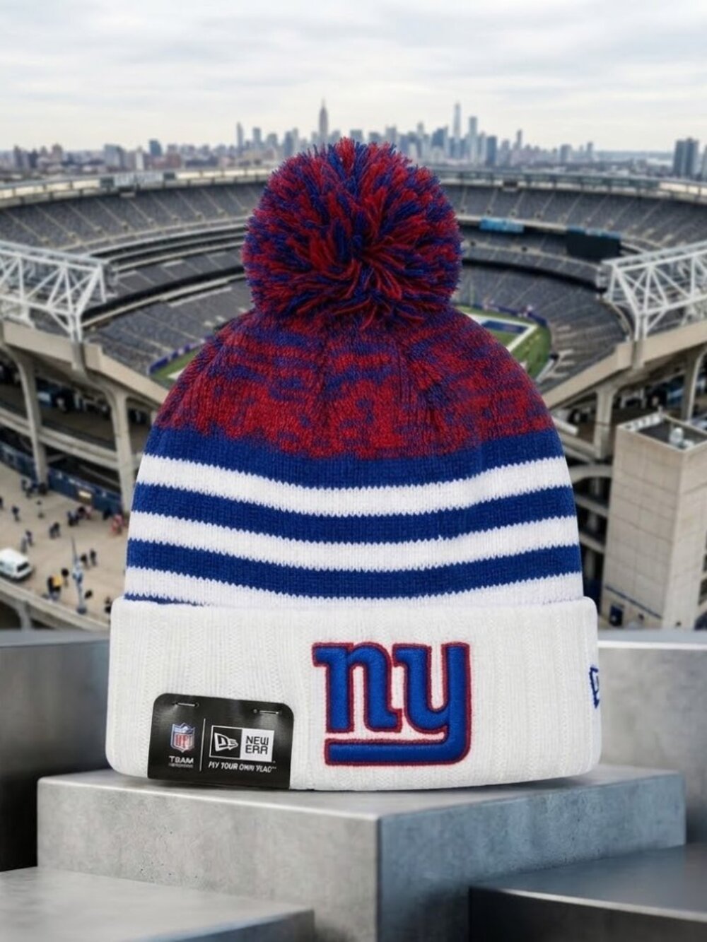 New York NY Giants SUPER BOWL XLVI Royal Knit Beanie Hat